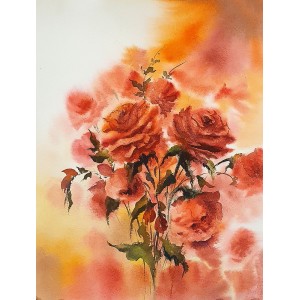 Shaima Umer, 11 x 15 Inch, Watercolor on Paper, Floral Painting, AC-SHA-070